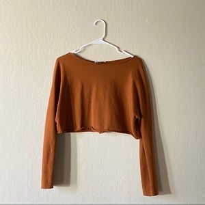 Zara Long Sleeve Crop Top